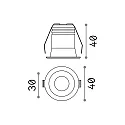 LED Einbauspot VIRUS, IP20, Ø 4cm, 3W 3000K 210lm 20°, CRi >90