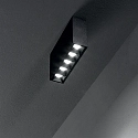 Ideal Lux LED Aufbau-Deckenstrahler LIKA SURFACE, IP20, 5-flammig, 13.5cm, 12.5W 3000K 670lm 44°, CRi >90, UGR <16, on-off, schwarz