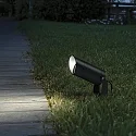 Outdoor LED Bodenstrahler STARLIGHT, IP68 IK07, 24V DC, Aluminium dunkelgrau, Ø 5cm, 5.5W 3000K 500lm 30°