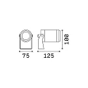 LED floor spot STARLIGHT, IP68, Ø 7.5cm, aluminium, dark grey, 10W 3000K 850lm, open cable end