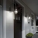 Ideal Lux Außenwandleuchte CIMA, IP43, E27 max. 60W, Aluminium / Acryl, Anthrazit