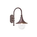 Außenwandleuchte CIMA, IP43, E27 max. 60W, Aluminium / Acryl, Kaffee