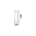 Ideal Lux Outdoor LED Stehleuchte TITANO SMALL, 49cm, Harz granitgrau, 9W 3000K 290lm