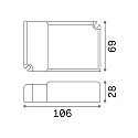 Ideal Lux Optionaler Treiber für LED PANEL, DALI dimmbar, 40W, sek. 550-1050mA