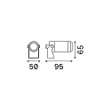 Ideal Lux Outdoor LED Bodenstrahler STARLIGHT, IP68 IK07, 24V DC, Aluminium dunkelgrau, Ø 5cm, 5.5W 3000K 500lm 30°