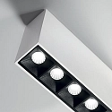 LED ceiling luminaire LIKA SURFACE, Aufbau, lenght 13.5cm, 10W 3000K 1100lm 44°, white