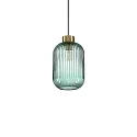 Pendelleuchte MINT-1, Ø 14cm, E27, Minzgrün / Messing satin