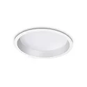 LED Einbauleuchte DEEP, IP20, Ø 21cm, Aluminium weiß / diffus, 30W 3000K 3200lm 77°