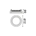 Ideal Lux LED Einbauleuchte DEEP, IP20, Ø 21cm, Aluminium weiß / diffus, 30W 4000K 3200lm 77°