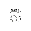Ideal Lux LED Einbauleuchte DEEP, IP20, Ø 10.3cm, Aluminium weiß / diffus, 10W 3000K 1200lm 70°