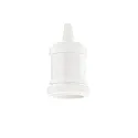 Lamp socket GHIERA with decorative ring and shade holder, E27, white