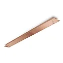 Baldachin LINEAR STANDARD, eckig, 88cm, 3-fach, Überstand-Blende, kupfer