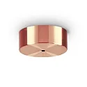 Baldachin MAGNETICO, rund, Ø 9cm, 1-fach, mittiger Auslass, magnetische Blende, kupfer brüniert