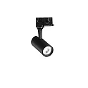 LED 3-Phasen-Schienenstrahler FOX 8W SMALL ON-OFF, CRI 80, schaltbar, verstellbar, 3000K 820lm 41°, schwarz