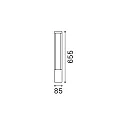 Ideal Lux LED Outdoor Stehleuchte TIFONE, H: 655 mm, 8,5W, 3000K, 720lm, IP65, anthrazit