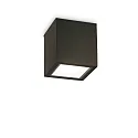 Outdoor-Deckenleuchte TECHO D15 SQUARE, IP54, 15x15cm, 230V AC, 1x GU10, Aluminium / gehärtetes Mattglas, starr, schwarz