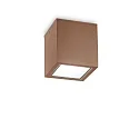 Outdoor-Deckenleuchte TECHO D15 SQUARE, IP54, 15x15cm, 230V AC, 1x GU10, Aluminium / gehärtetes Mattglas, starr, kaffee