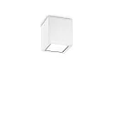 Outdoor-Deckenleuchte TECHO D09 SQUARE, IP54, 9x9m, 230V AC, 1x GU10, Aluminium / gehärtetes Mattglas, starr, weiß