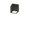 Outdoor-Deckenleuchte TECHO D09 SQUARE, IP54, 9x9m, 230V AC, 1x GU10, Aluminium / gehärtetes Mattglas, starr, schwarz