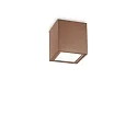 Outdoor-Deckenleuchte TECHO D09 SQUARE, IP54, 9x9m, 230V AC, 1x GU10, Aluminium / gehärtetes Mattglas, starr, kaffee