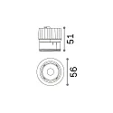 Ideal Lux LED Modul DYNAMIC, IP54, Einbau, Ø 5.6cm, 9W, dimmbar, CRi >90, Schwarz, 9W 4000K 840lm 35°