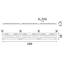 Ideal Lux LED Strip, 24Vdc, IP20, 39W/m 4000K 3900lm/m, CRi >90, 500cm