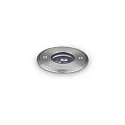 LED Boden-Einbauleuchte FLOOR 9, IP67 IK10, rund, Ø 9cm, 3W 3000K 200lm 30°, CRi >90, on/off, silber