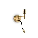 wall luminaire SET UP MAP2 2 flames, with flex arm, with USB connection E27 IP20, brass