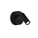 Ideal Lux wall luminaire BEAN round, with switch IP20, black