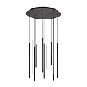 LED Pendelleuchte FILO, 12-flammig, 19W, 3000K, 2100lm, IP20, schwarz