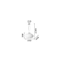 Ideal Lux Pendant luminaire PLISSEE, Ø 45cm, E27, blown edged glass, chrome