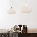 Pendant luminaire PLISSEE, Ø 35cm, E27, blown edged glass