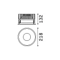 ceiling recessed luminaire OFF 218 round IP20, white