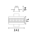 Ideal Lux LED Einbau-Deckenstrahler LIKA FI TRIMLESS, IP20, bündig, 14.1cm, CRi >90, UGR <16, on-off, weiß, 12.5W 4000K 790lm 29°