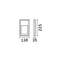 outdoor wall luminaire FEBE square IP65, anthracite