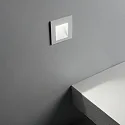 Ideal Lux Outdoor LED Wand-Einbauleuchte BIT FI ASYM , IP65 IK06, 350mA (exkl. BG), 2W 3000K 120lm 100°/66°, CRi >90, dimmbar, weiß