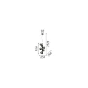 Ideal Lux Pendant luminaire PERLAGE, VERTIKAL, 10-flame, incl. 10x LED G9 3W 3000K, black / chrome glass