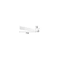 Ideal Lux wall luminaire ZIG ZAG 750 IP20, white
