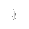 pendant luminaire DIESIS 1 flame, adjustable IP20, black