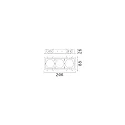 recessed housing BENTO 3-fold, square, with frame
