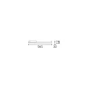 Ideal Lux LED 3-Phasen Linearleuchte DISPLAY WIDE ON-OFF 56,5cm, 125°, 21W, 3000K, 2550lm, IP20, weiß