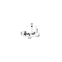 Ideal Lux Pendant luminaire PERLAGE, HORIZONTAL, 6-flame, incl. 6x LED G9 3W 3000K, satined brass / white