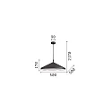 Ideal Lux pendant luminaire YURTA 500 adjustable E27 IP20, white