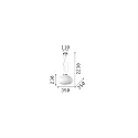 Ideal Lux Pendant luminaire PLISSEE, Ø 35cm, E27, blown edged glass, chrome