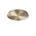 Baldachin, rund, Ø 30cm, 3-fach, messing