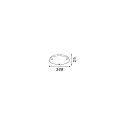 Ideal Lux canopy ROUND STANDARD Ø 30CM 3-fold, round, brass, burnished