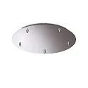 Baldachin, rund, Ø 46cm, 5-fach, chrom