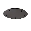 Baldachin, rund, Ø 46cm, 5-fach, schwarz