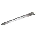 Baldachin LINEAR STANDARD, eckig, 120cm, 5-fach, Überstand-Blende, chrom