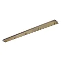 Baldachin LINEAR STANDARD, eckig, 120cm, 5-fach, Überstand-Blende, messing